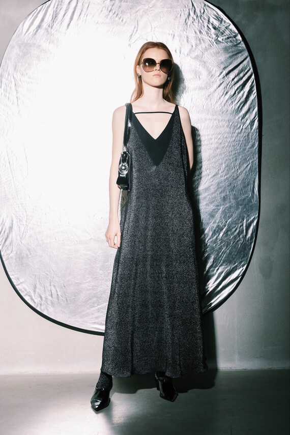 Double V-neck Maxi Dress Black / Designer A-line Evening Gown Long Dress /  Sleeveless Long Party Dress for Women / Occassion Fashion Dress - Etsy
