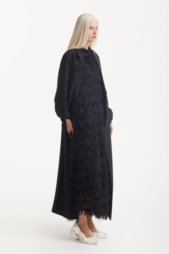 Belted Double-Breasted Trench Dress/Stylish Long Sleeve Dress With Belt/A-line Shirt Dress/Fashion Ankle Lenght Dress for Women Belted Double-Breasted Trench Dress/Stylish Long Sleeve Dress With Belt/A-line Shirt Dress/Fashion Ankle Lenght Dress for Women