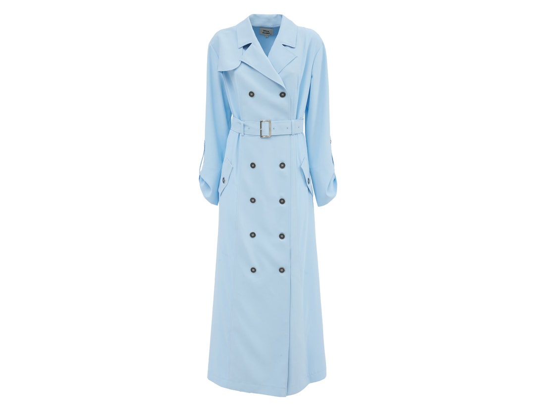 Mini Trench Dress with Buckle Tie
