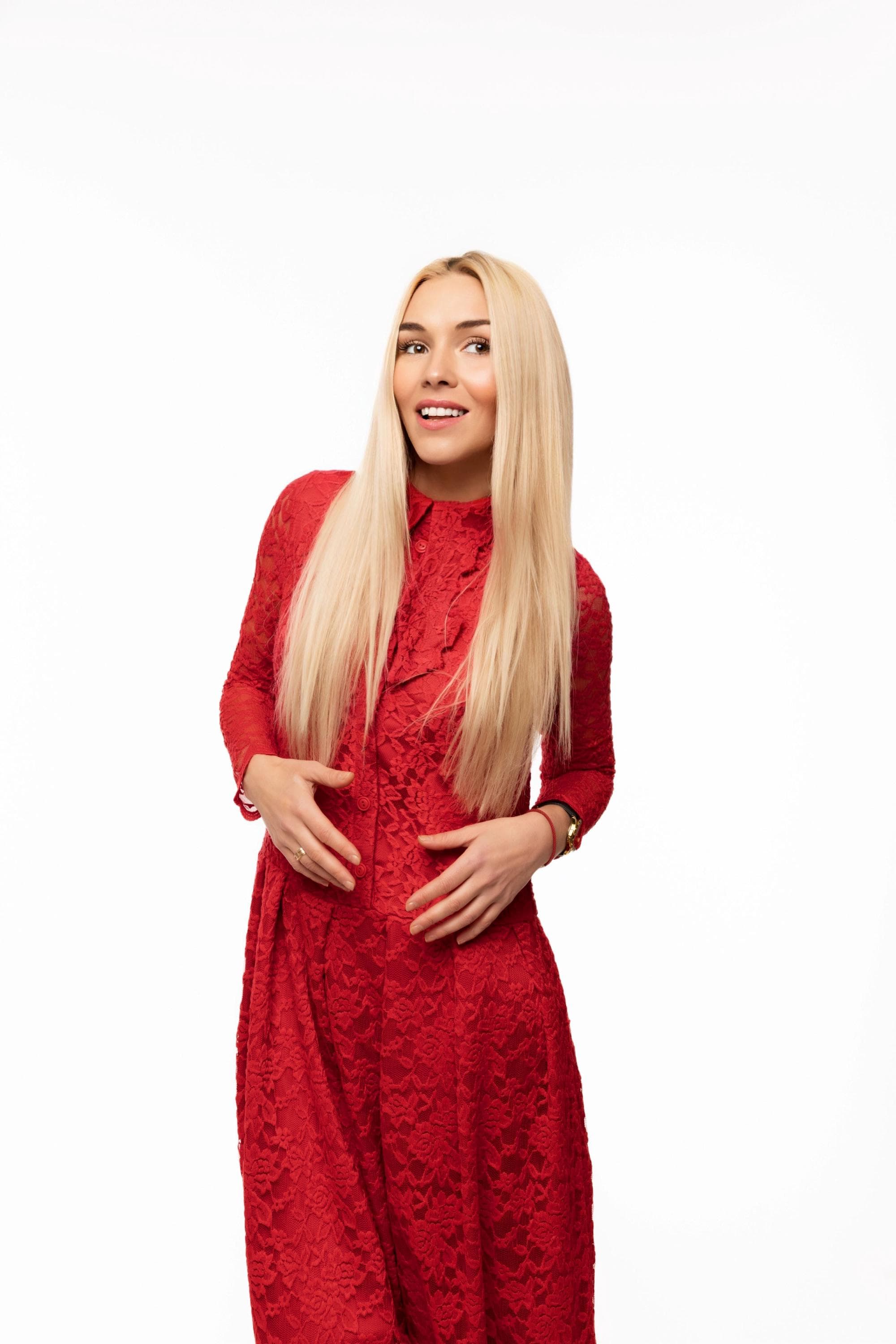 Feminine Lace Shirt Dress With Half-placket Red / Feminine Shirt Dress With  Cuffs / Midi for Weddings & Special Events / Elegant Dress - Etsy