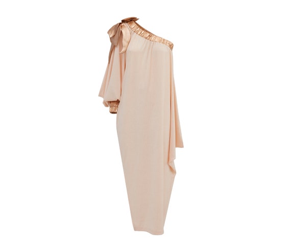 Luxury Elegance One-sleeve Long Dress Rib Knit Peach /event Gown Dress/maxi Cocktail Dress for Women/designer Evening Gown Dress - Etsy Luxury Elegance One-sleeve Long Dress Rib Knit Peach /event Gown Dress/maxi Cocktail Dress for Women/designer Evening Gown Dress - Etsy