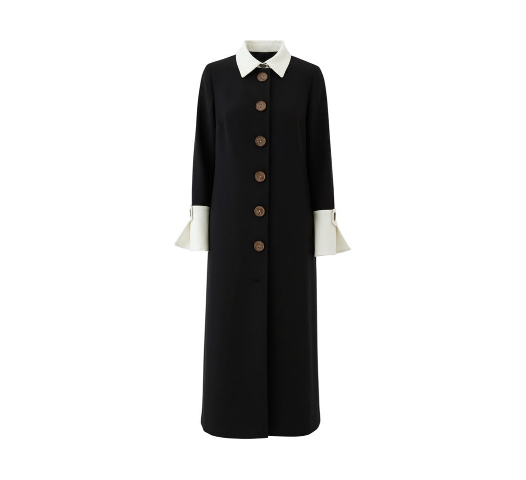 monochrome shirt dress Monochrome Midi Shirt Dress