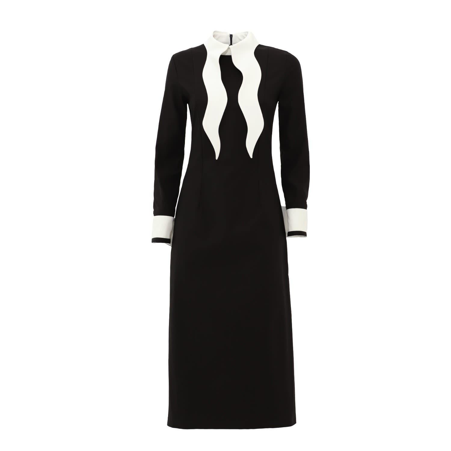chinese dress ladies Zara Peplum Formal Dress: Black