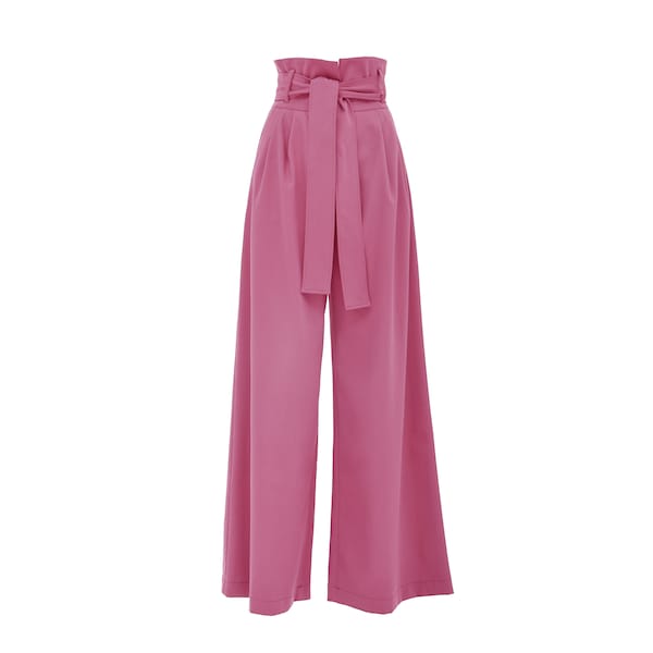 Women Trousers / High Waist Wide Leg Pants / Formal Trousers / Flared Trousers for Women / Fashion Pants with Belt 8 colors