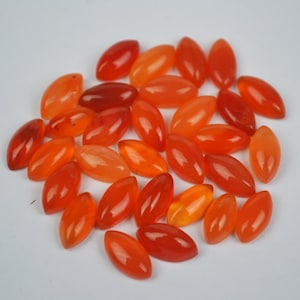 AAA Quality Natural Carnelian Marquise Shape Cabochon, Calibrated Loose Gemstone 3X6mm to 8X16mm Natural Healing Crystal for Jewelry Making