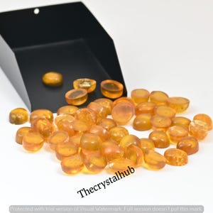 Natural Baltic Amber Oval Cabochon Calibrated Loose Gemstone For Jewelry Making DIY Crafting Gift Idea 6x8mm To 18x25mm Polished Gem