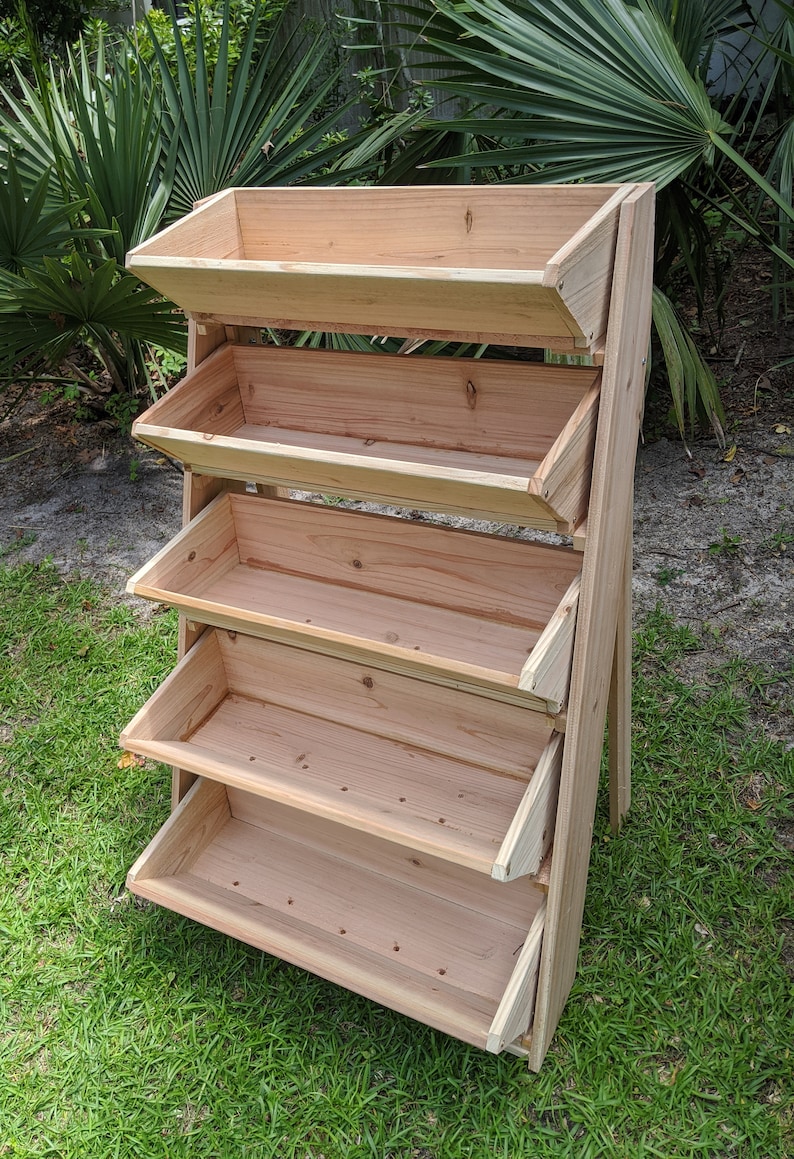 Vertical Planter Box Ladder Planter Raised Garden Bed Wall Etsy