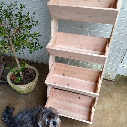 Cedar Planter, Ladder shops Planter, Raised Garden Bed, Wall Planter, Plant Lover Gift, Flower Box, Plant Container, Herb planter