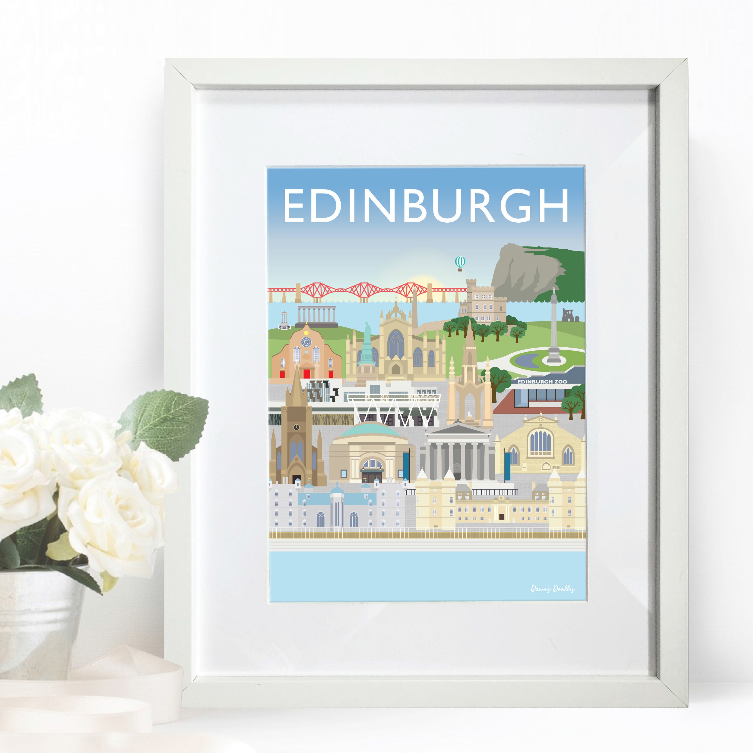 Edinburgh Digital Illustration Print Etsy