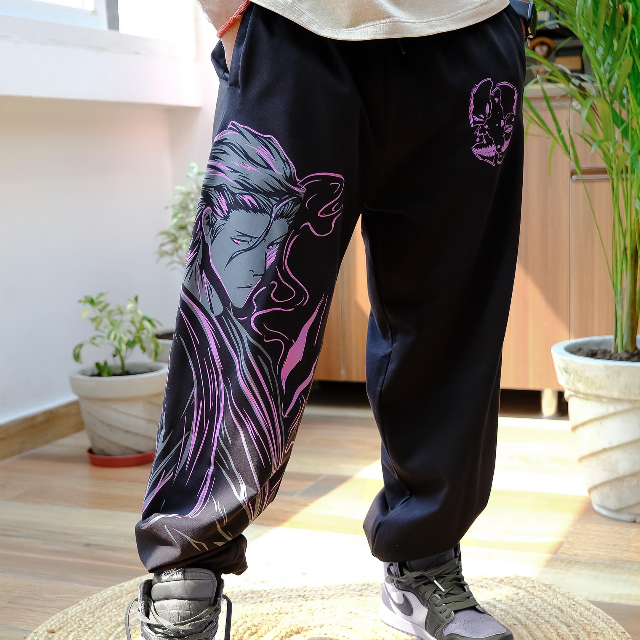 Trendige Anime Joggers, Unisex Anime Prisoner Prints Joggers, Geschenk für Sie & Ihn, Anime Fan Geschenk
