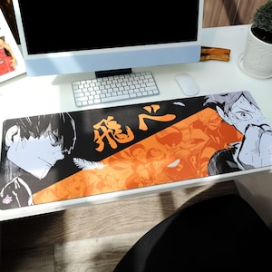 Anime Desk Mat, Japanese Manga Extra Large Anime Gaming Mouse Pad for Gift, Gift for Him, Gamer Desk Mat