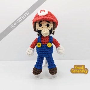 Super Mario With Removable Hat Amigurumi Doll Crochet PDF Pattern