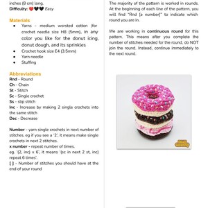 Easy Donut Crochet PDF Pattern image 4