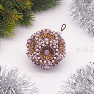 Handmade Beaded Ornament – Christmas Decor – Unique Holiday Gift – Elegant Tree Decoration