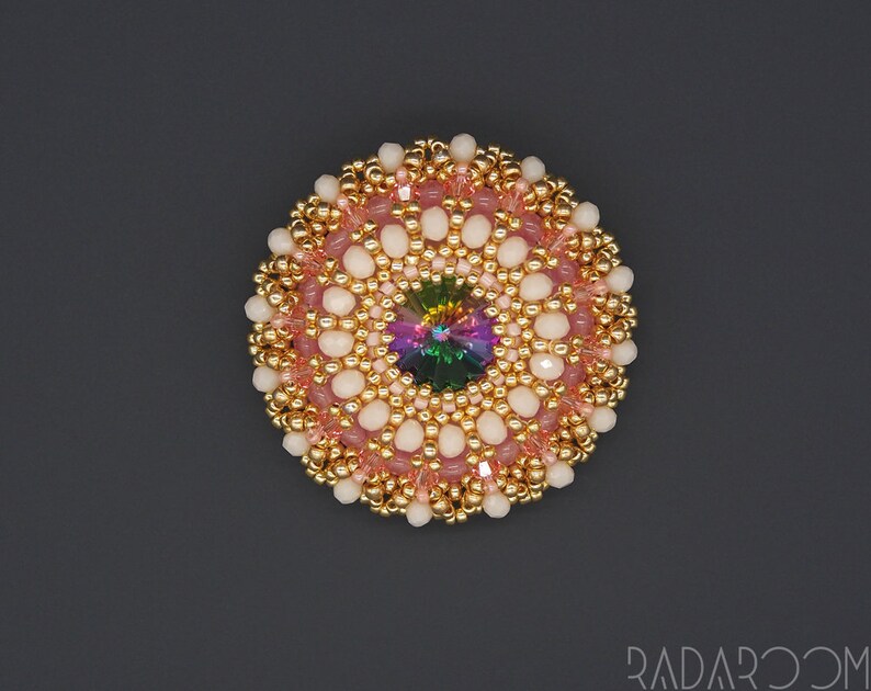 Handgemachte Brosche Handmade Jewellery Gift For Woman Pink Brooch Women/'s Accessories Beaded Brooch Geschenk Perlen Brosche