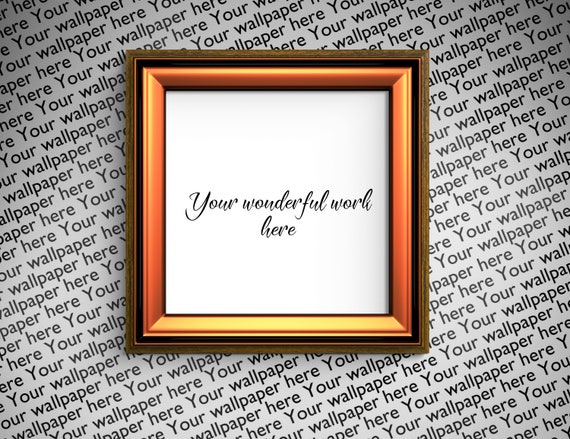 Download Free Free Mockup Frame Clipart Copper And Wood Square Digital Psd Free Psd Mockup Templates Packaging Box Design PSD Mockup Template