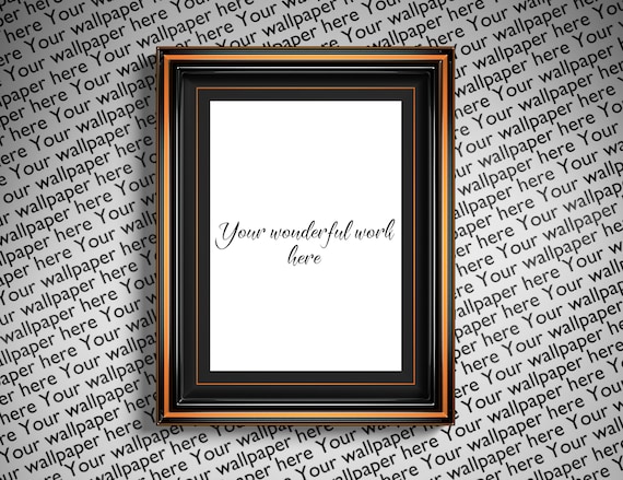 Free Mockup Frame Clipart Golden Film Black Digital Portrait Psd New 3d Wall Logo Mockup Template Free Download