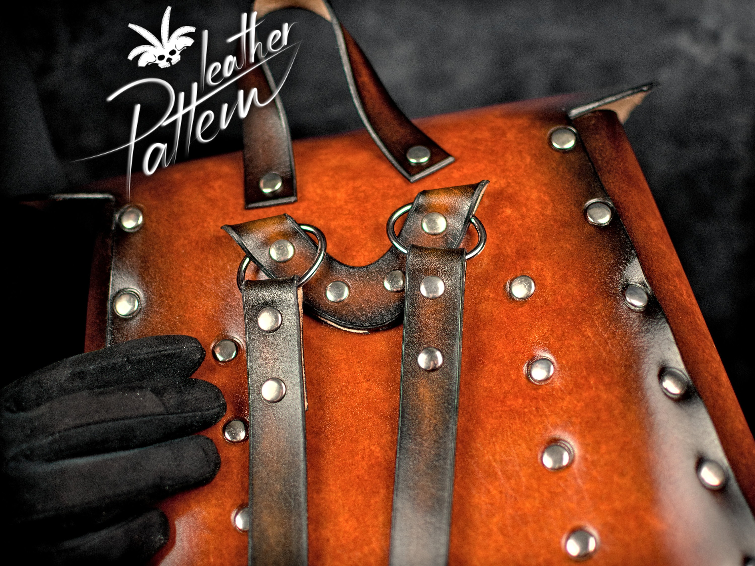Leather backpack pattern PDF The Butterfly by LeatherHubPatterns