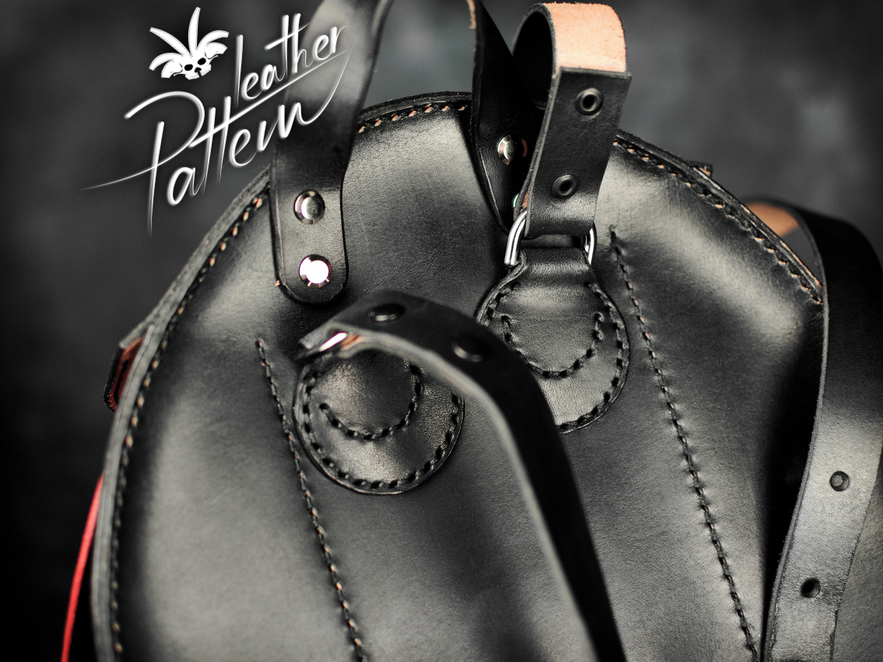 Leather backpack pattern PDF - The Ladybug - by LeatherHubPatterns