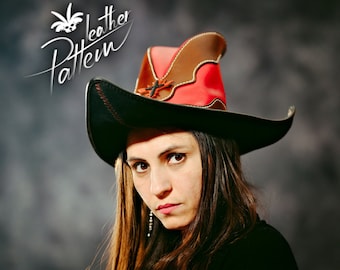 Leather hat pattern PDF - The vampire slayer's hat - by LeatherHubPatterns