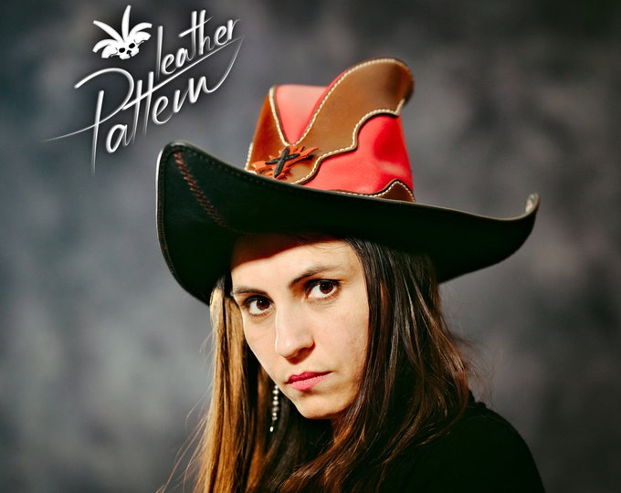 Leather hat pattern PDF - The vampire slayer's hat - by LeatherHubPatterns