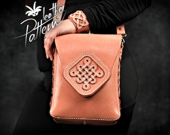 Celtic leather bag pattern PDF - by LeatherHubPatterns