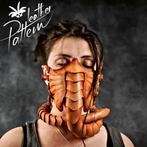 Alien face hugger mask leather pattern PDF - by LeatherHubPatterns