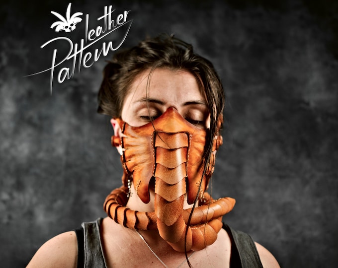Alien face hugger mask leather pattern PDF - by LeatherHubPatterns