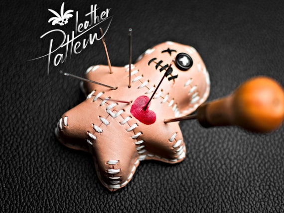 Voodoo doll leather pattern PDF - by LeatherHubPatterns