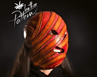 Mummy mask leather pattern PDF - by LeatherHubPatterns