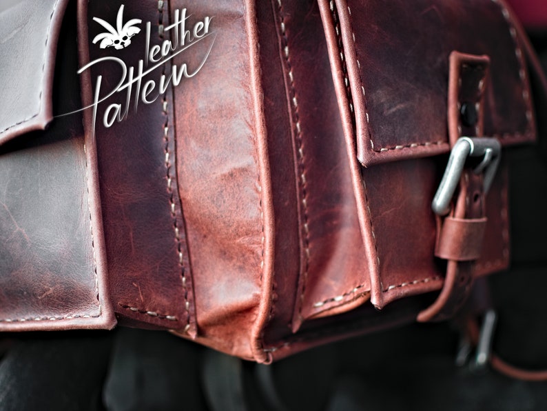 Hiking backpack leather pattern PDF - by LeatherHubPatterns image 7