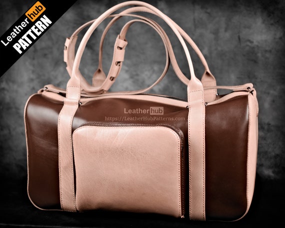 etsy leather duffle bag