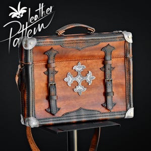Briefcase leather pattern PDF - Lavey's trunk - by LeatherHubPatterns