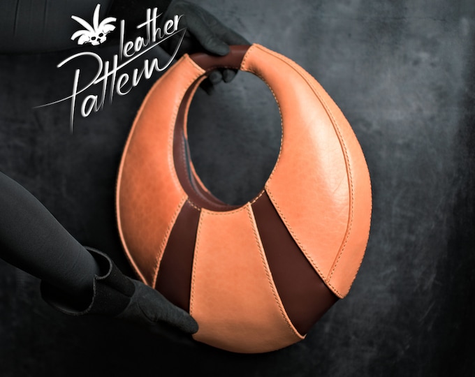 Handbag leather pattern PDF - by LeatherHubPatterns