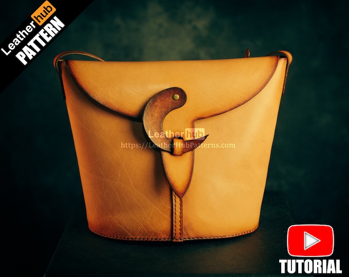 Leather bag pattern PDF - Katerinka - by Leatherhub