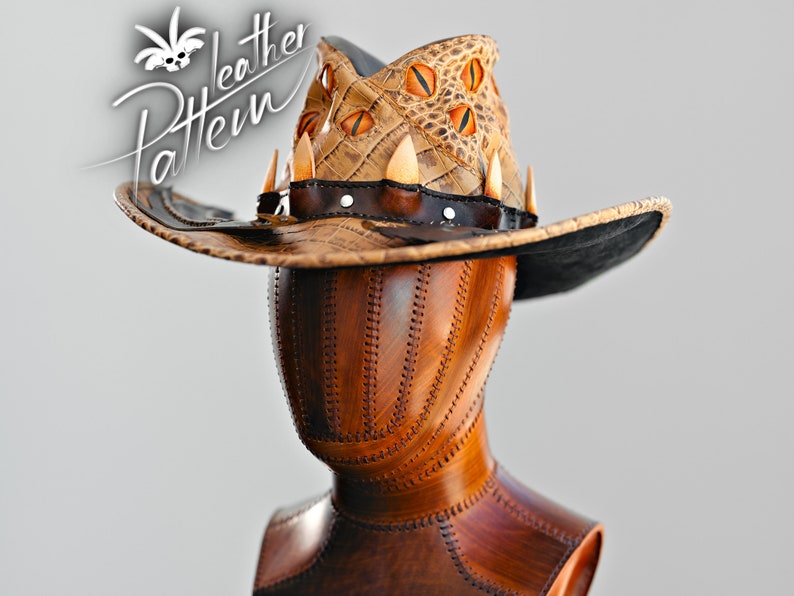 Dragon hunter hat leather pattern PDF by LeatherHubPatterns image 5