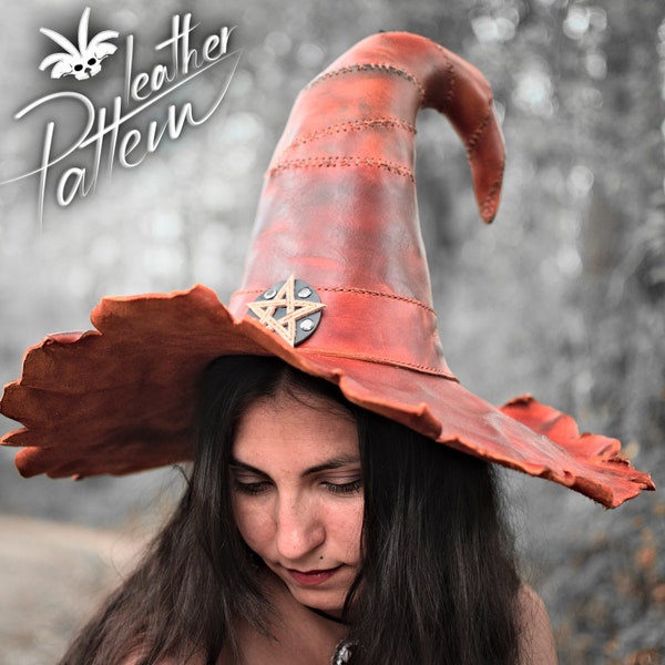 Witch hat leather pattern PDF - by LeatherHubPatterns