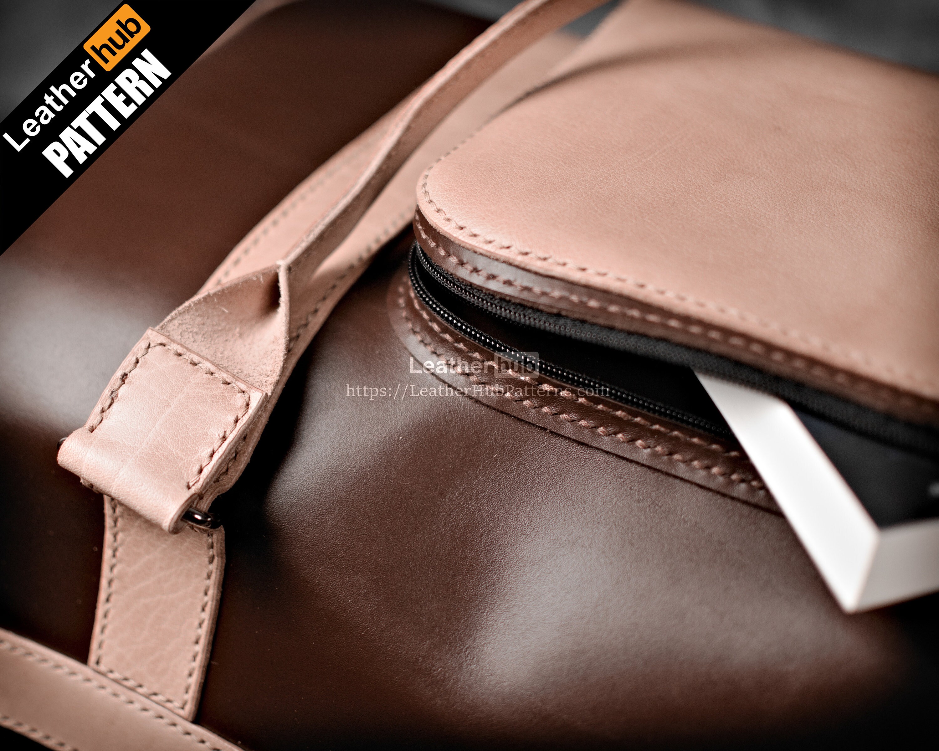 Leather Duffle bag pattern PDF by Leatherhub