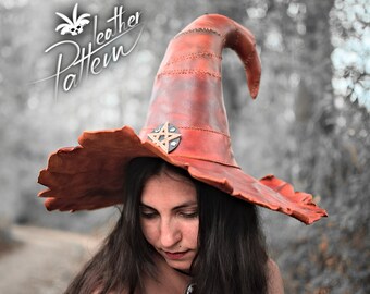 Witch hat leather pattern PDF - by LeatherHubPatterns