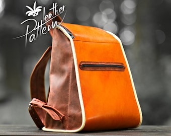 Backpack leather pattern PDF - The Armin -  by LeatherHubPatterns