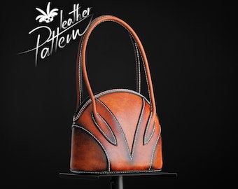 Leather bag pattern PDF - The Locke purse - by LeatherHubPatterns