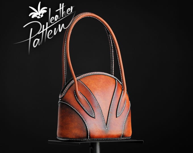 Leather bag pattern PDF - The Locke purse - by LeatherHubPatterns