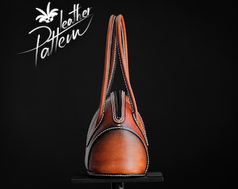 Leather bag pattern PDF - The Locke purse - by LeatherHubPatterns