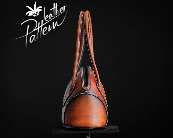 Leather bag pattern PDF - The Locke purse - by LeatherHubPatterns