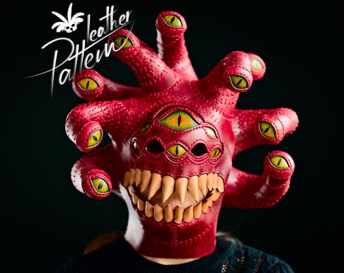 Beholder mask leather pattern PDF - by LeatherHubPatterns