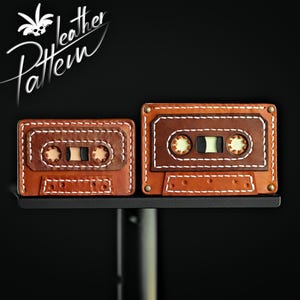 Geldbörse Leder PDF - Musikkassette - von LeatherHubPatterns