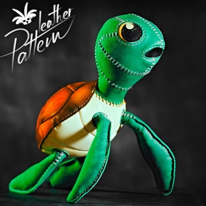 Toy turtle leather pattern PDF - by LeatherHubPatterns