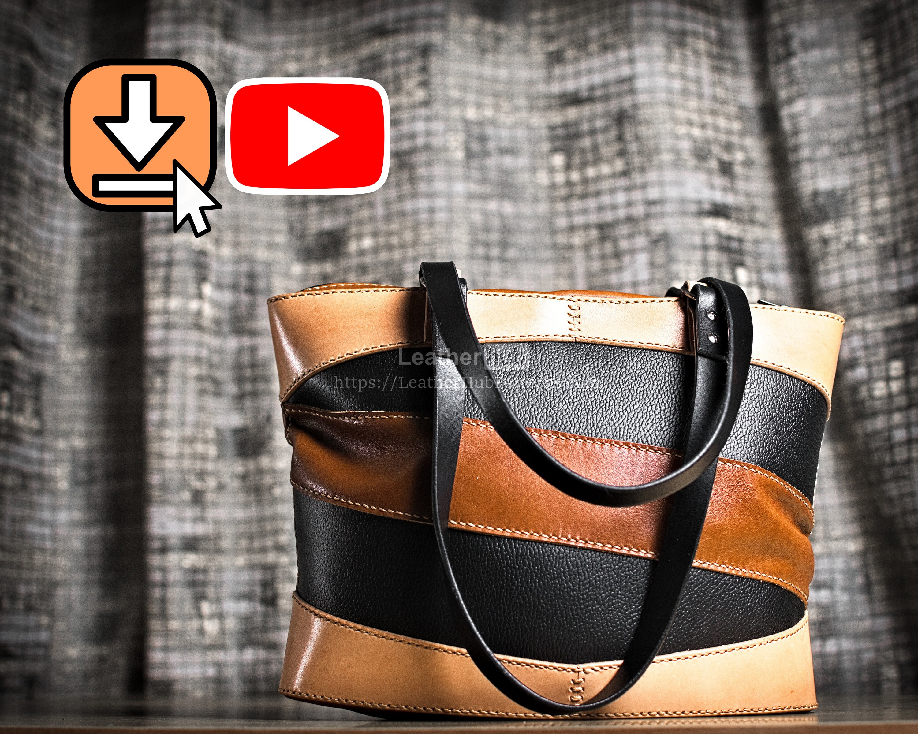 The Boston Leather Bag DIY - Video Tutorial and Pattern Download 