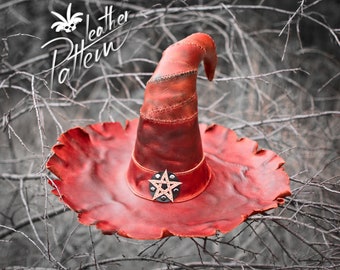 Witch hat leather pattern PDF - by LeatherHubPatterns