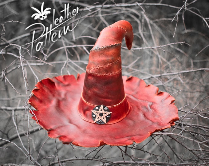 Witch hat leather pattern PDF - by LeatherHubPatterns